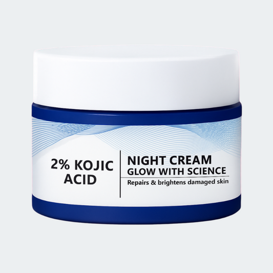 2% Kojic Acid Night Cream for Skin Brightening & Dark Spot Removal | Anti Pigmentation Face Cream for Glowing Skin | Paraben-Free, Non-Greasy, Vegan Formula – 100ml